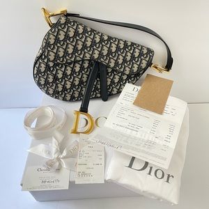 Christian Dior Saddle Bag Blue Dior Oblique Jacquard (M0446CTZQ_M928)